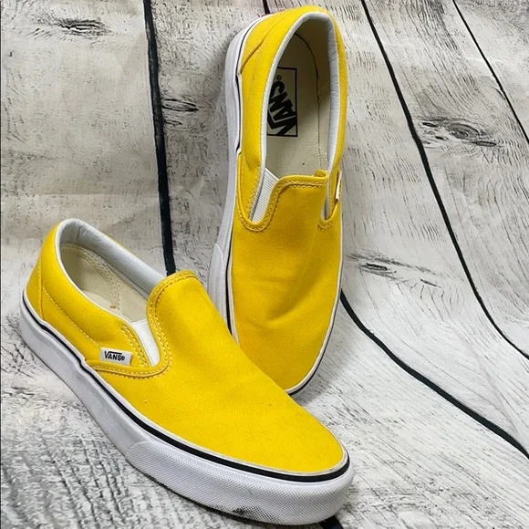 Vans | Shoes | Vans Yellow Classic Slipon Sneakers Vibrant  display picture 2